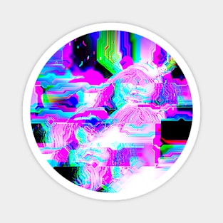 Anime Cosplay Glitch Girl Glitch Art Magnet